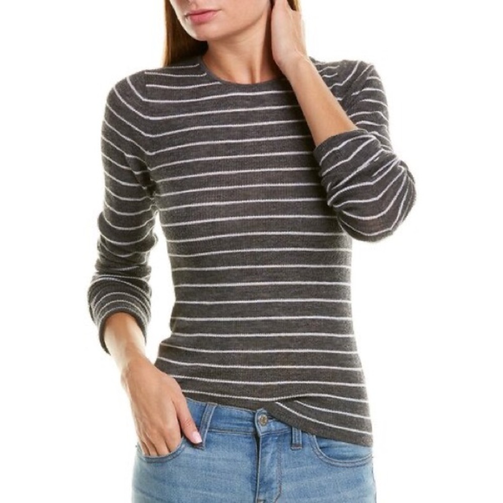 [NWT] Vince Wool Stripe Rib Knit Shirt, XS